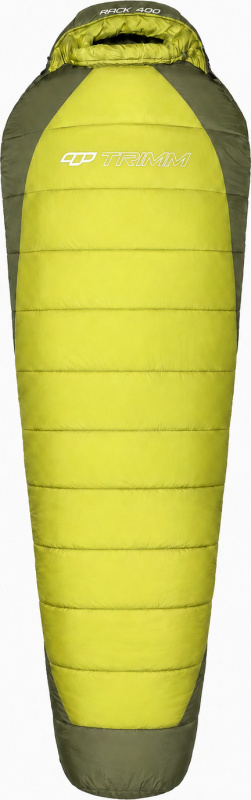 Letní spacák TRIMM Rack 400 khaki/olive Barva: khaki/olive, Velikost: 195 cm, Orientace zipu: Pravý