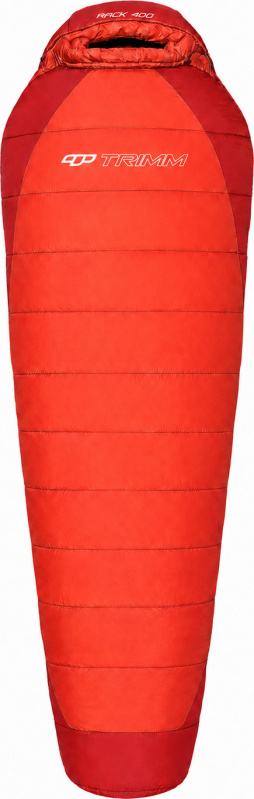 Letní spacák TRIMM Rack 400 dark red/red Barva: dark red/red, Velikost: 195 cm, Orientace zipu: Pravý