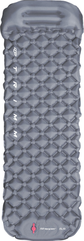 Nafukovací karimatka TRIMM Stepper 5.5 šedá Barva: grey, Velikost: 190x56x5,5 cm