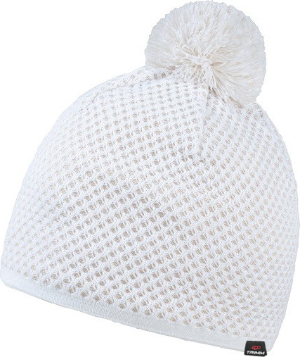 Zimní pletená čepice Trimm DOTS white Barva: white, Velikost: one size