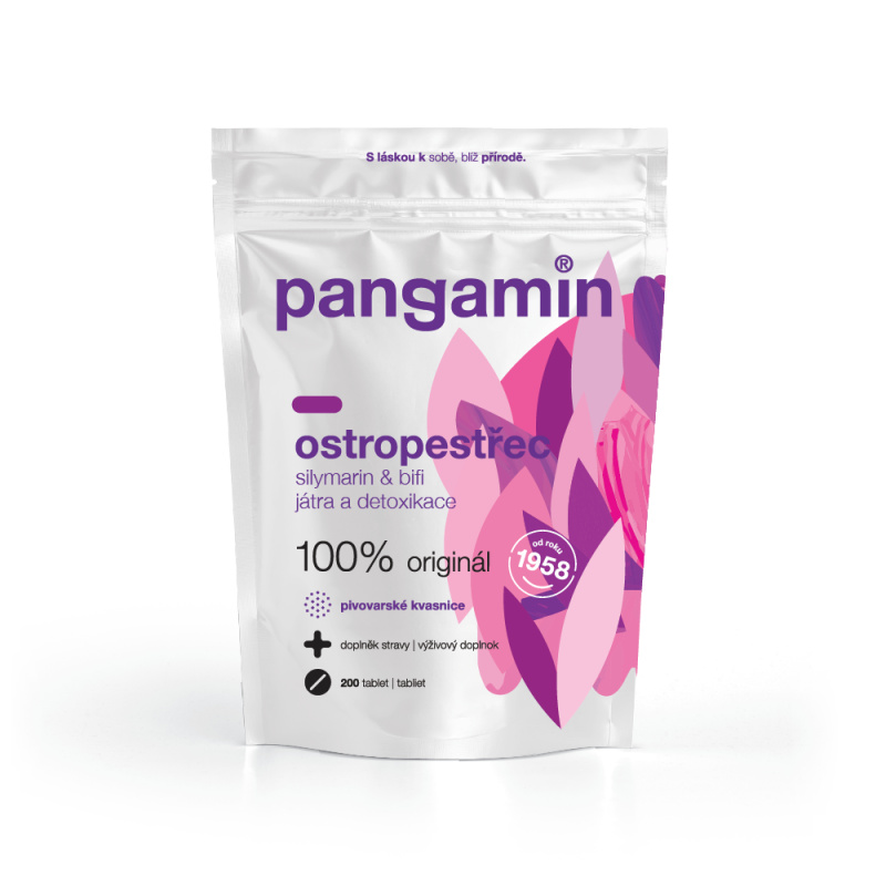 PANGAMIN Ostropestřec pivovarské kvasnice 200 tablet