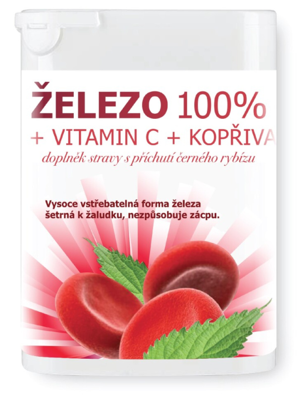 Rapeto Železo 100% + vitamin C + kopřiva 90 tablet