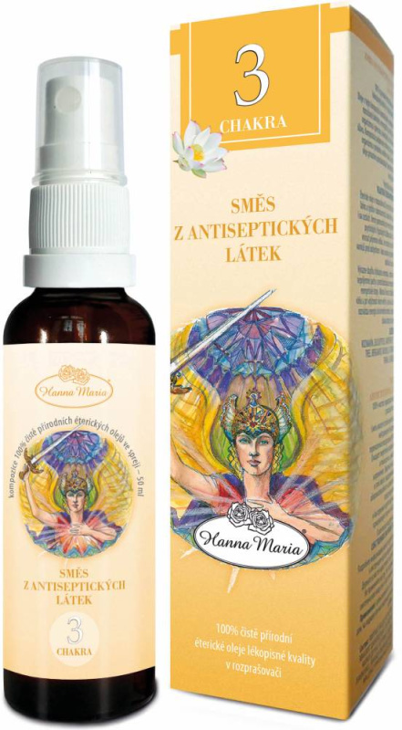 Hanna Maria Čakrální olej 3. čakra antiseptická 10 ml Objem: V rozprašovači 50 ml