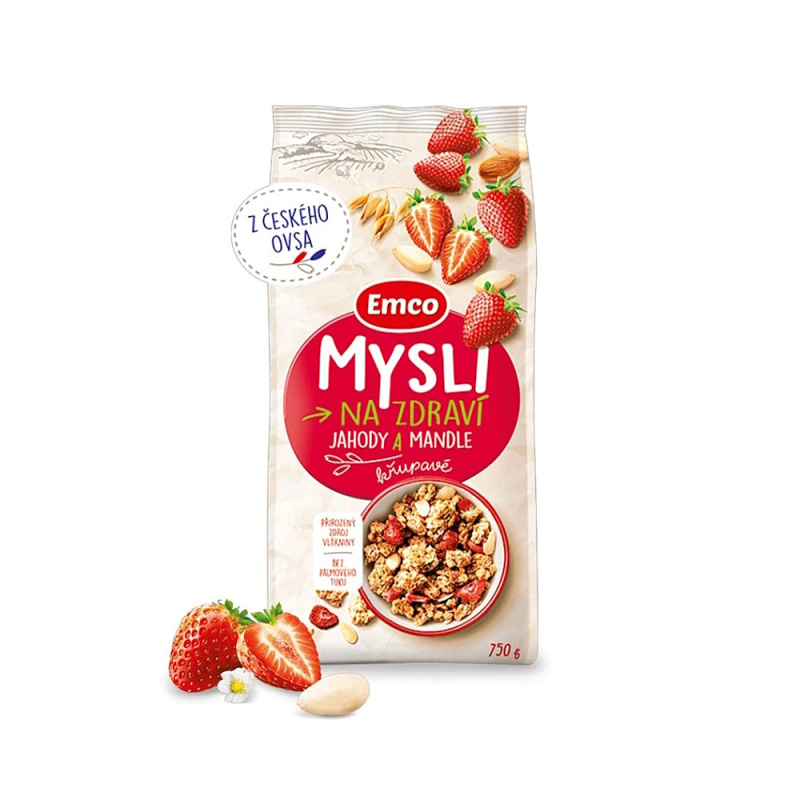 Emco Mysli Jahody a mandle 750 g