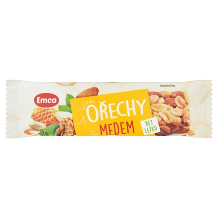 Tyčinka Emco s ořechy a medem, 3x 35g