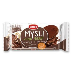 Emco Mysli na zdraví - cereální sušenky - polomáčené čokoládové, 60 g
