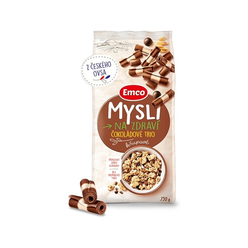 Emco Mysli křupavé čokoládové trio, 750g