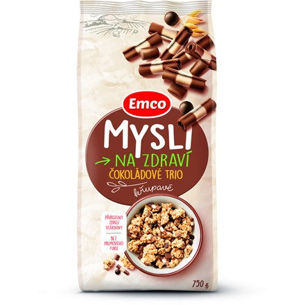 Emco Mysli křupavé čokoládové trio, 750g