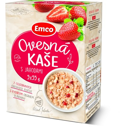 EMCO Ovesná kaše s jahodami 5x55g
