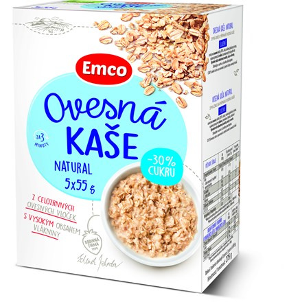 Emco Kaše ovesná natural light 5 x 55 g