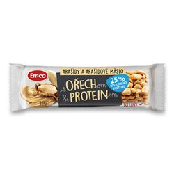 Emco Tyčinka s ořechem a proteinem, arašídová, 40 g