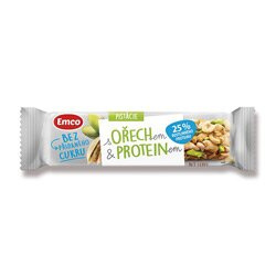 Tyčinka Emco - ořech & protein, pistácie, 35 g