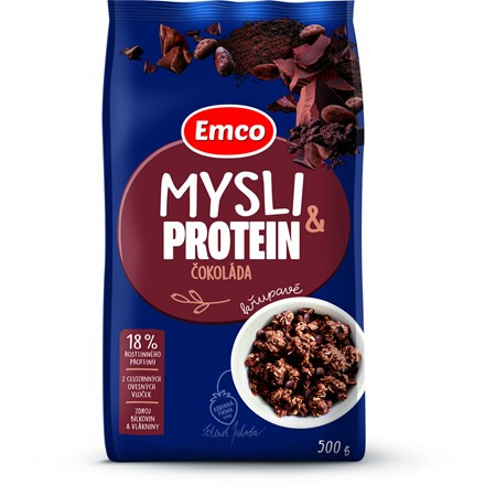 Křupavé mysli Emco - proteinové s čokoládou, 500 g