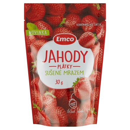 Mrazem sušené ovoce Emco - jahody, 30 g