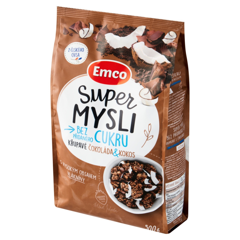 Emco super mysli 500g čokoláda a kokos