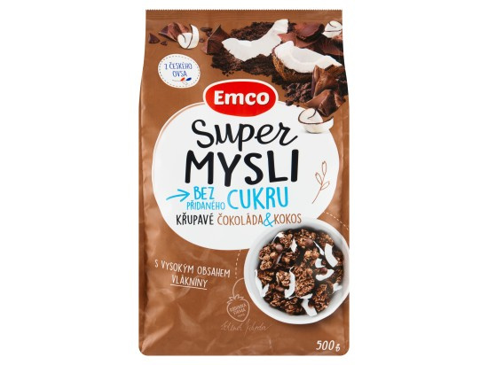 Emco super mysli 500g čokoláda a kokos