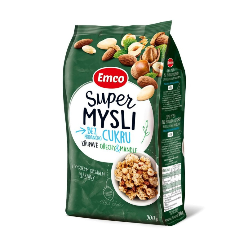 Křupavé mysli Emco - ořechy a mandle, bez cukru, 500g