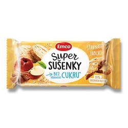 Emco Super Sušenky Bez Cukru - ovesné sušenky - šťavnaté jablko, 60 g