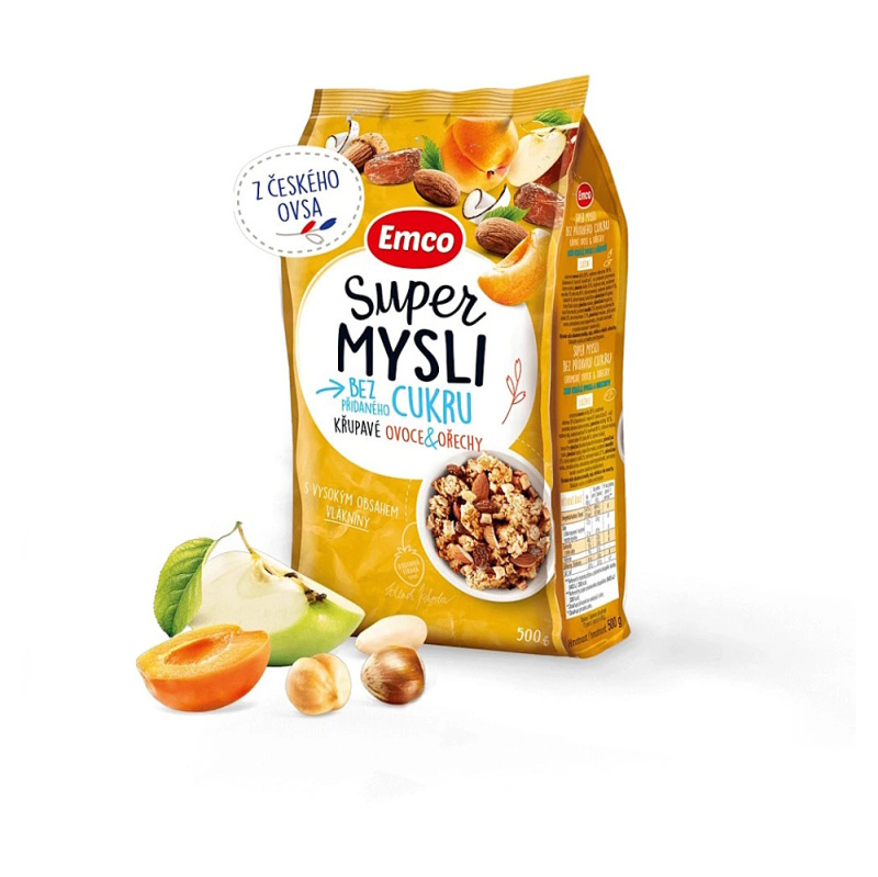 Křupavé mysli Emco - ovoce a ořechy, 500 g