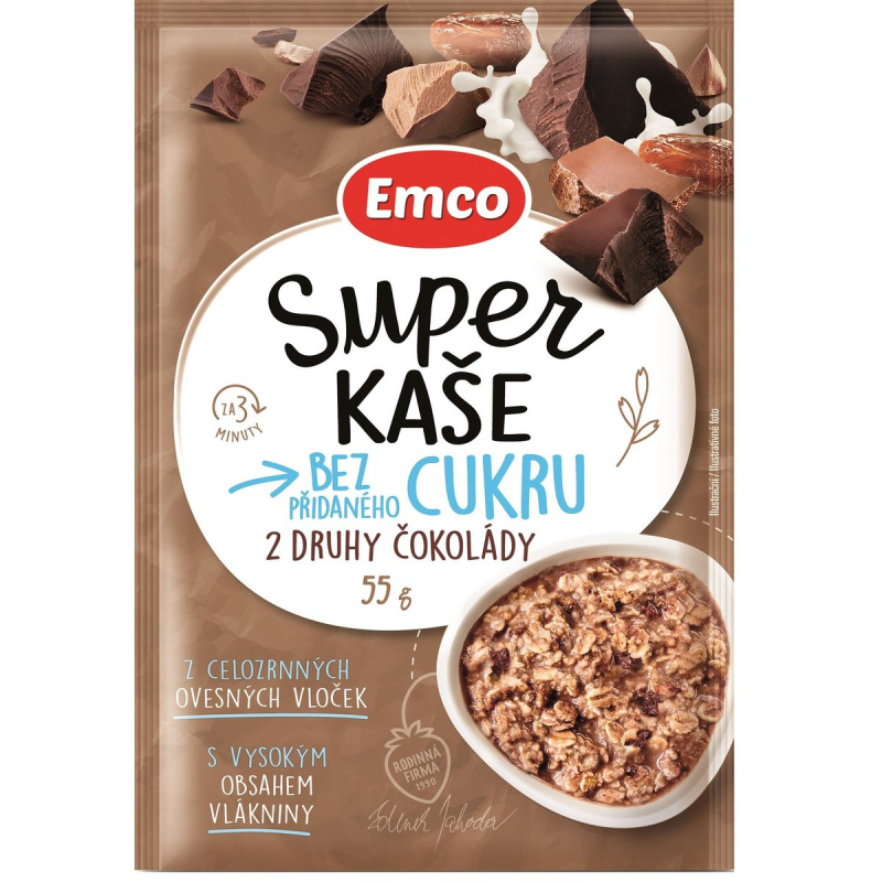 Emco Super kaše 2 druhy čoko