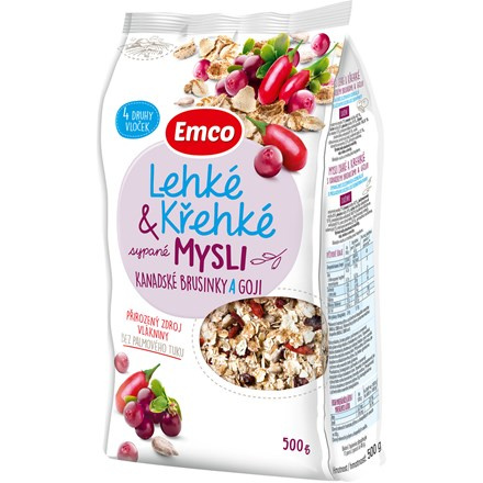 Emco Mysli Lehké & Křehké brusinka/ goji 500 g
