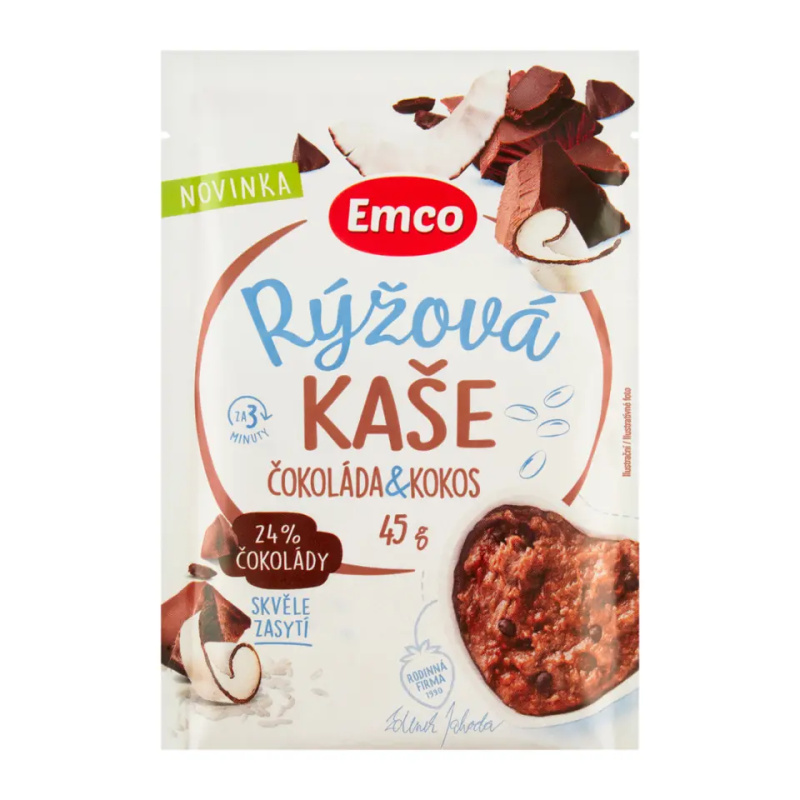 Emco rýžová kaše čoko kokos 45g
