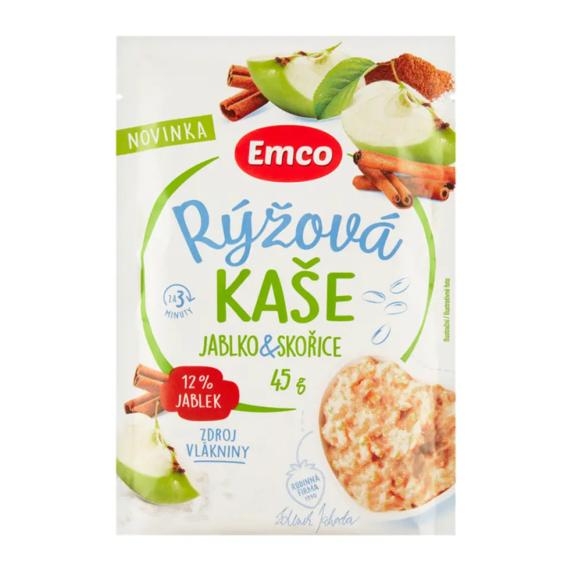 Emco Rýžová kaše jablko skořice 45 g
