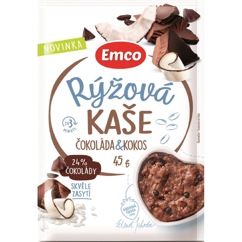 Emco Rýžová kaše čokoláda a kokos