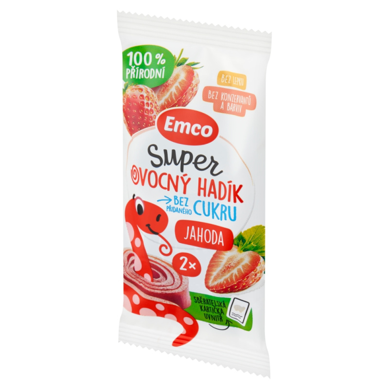 Emco Super ovocný hadík jahoda