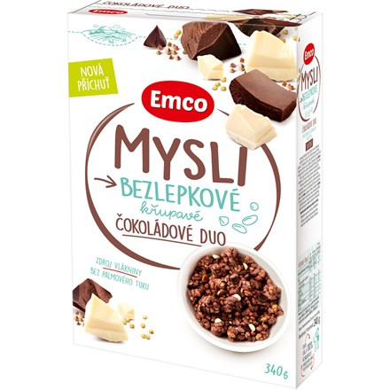 Emco Mysli bezlepkové čokoládové duo 340 g