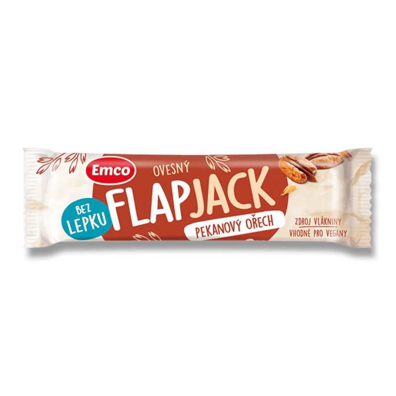 Emco Flapjack - ovesná tyčinka - pekanový ořech a javorový sirup, 45 g