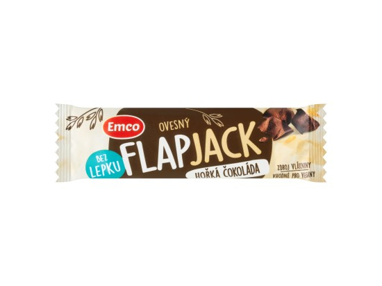 Emco Flapjack - ovesná tyčinka - hořká čokoláda, 45 g