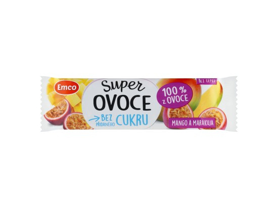 Emco 100% Ovoce - ovocná tyčinka - mango a maracuja, 30 g