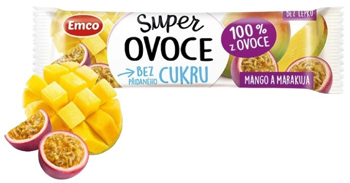 Emco 100% Ovoce - ovocná tyčinka - mango a maracuja, 30 g