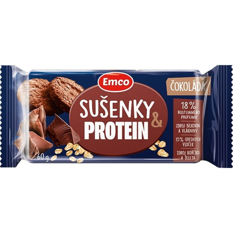 Emco Oves sušenky protein s čokoládou