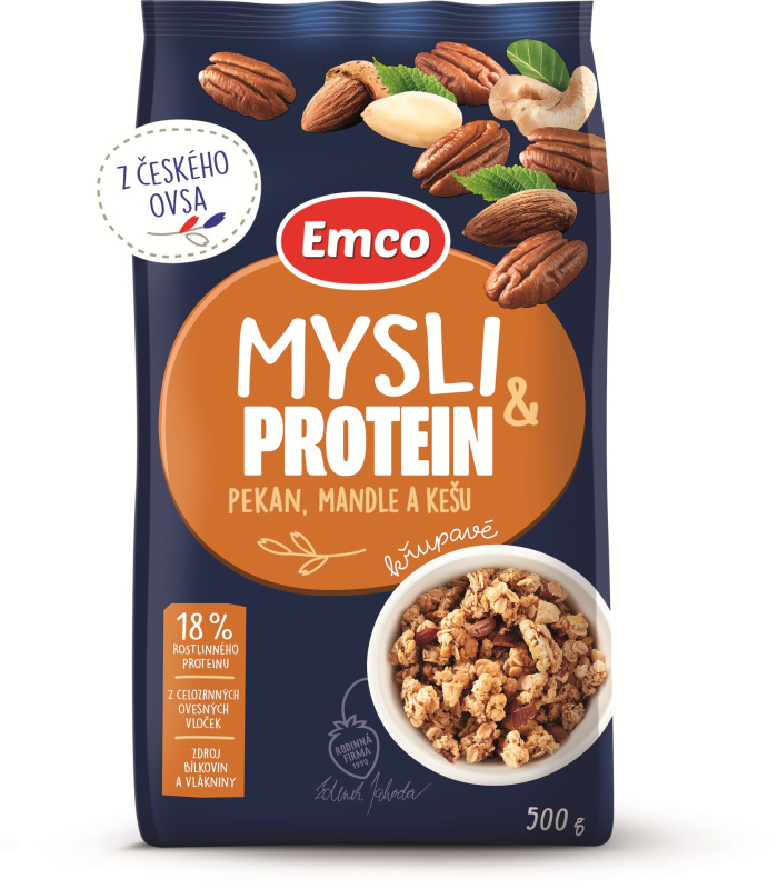 Emco Mysli proteinové pekan, mandle a kešu