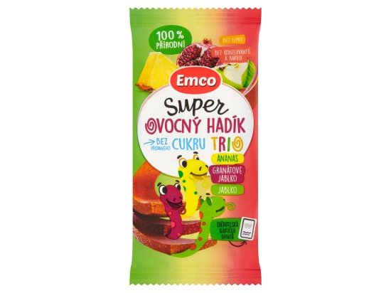 Emco Super ovocný hadík Trio ananas, granátové jablko a jablko