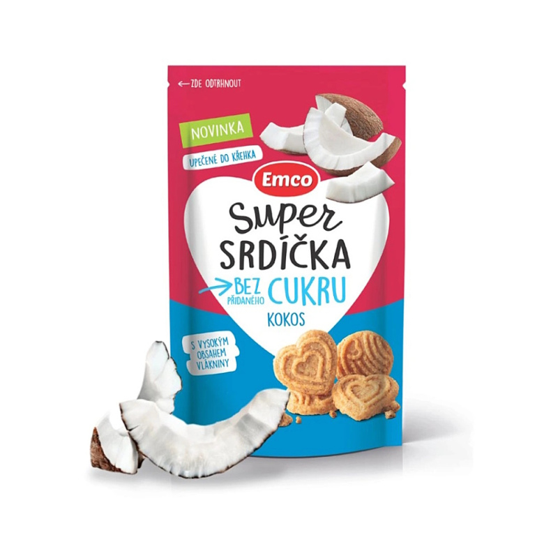 Emco Super srdíčka kokos