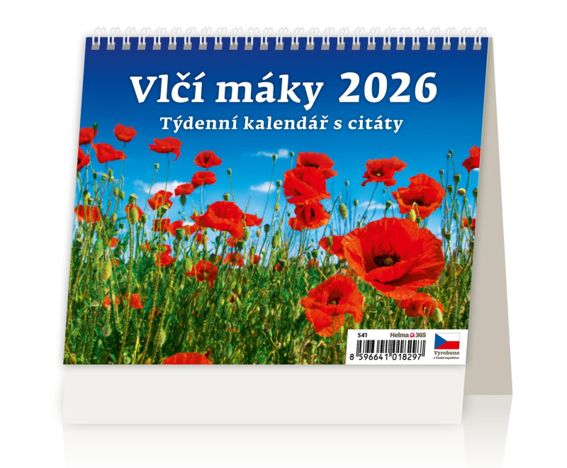 Stolní kalendář 2025 Vlčí máky