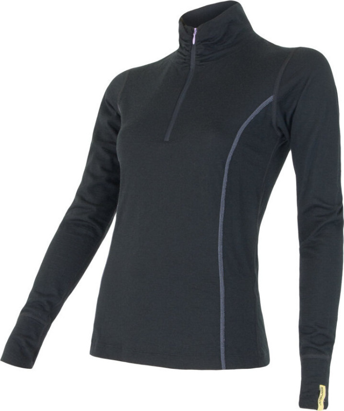 Dámské termo tričko SENSOR Merino active černá zip Barva: černá, Velikost: XL
