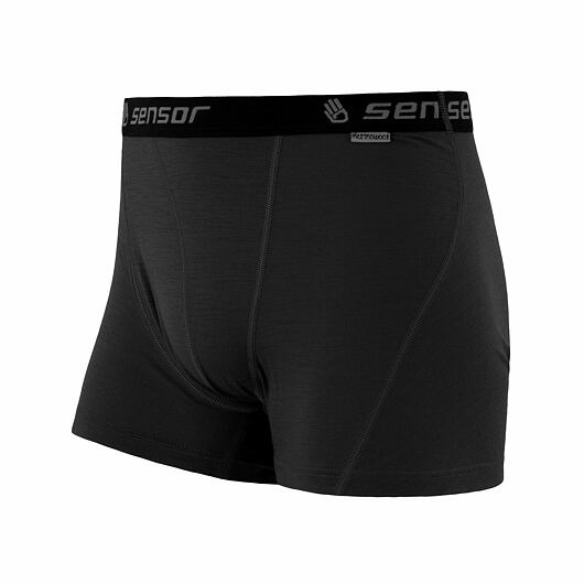 Pánské merino boxerky SENSOR active černá Barva: černá, Velikost: XL