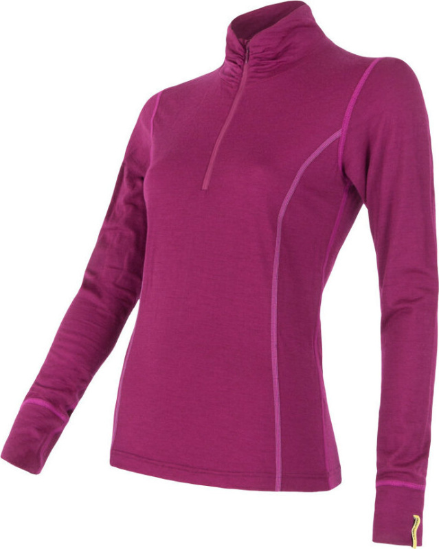 Dámské merino termo tričko SENSOR active fialová zip Barva: fialová, Velikost: S