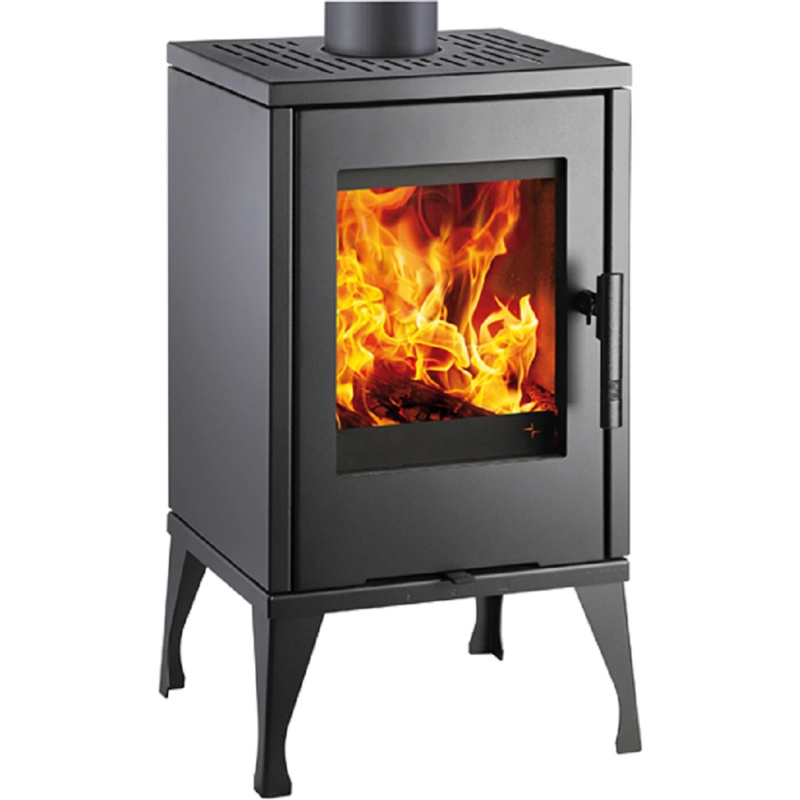 Haas+Sohn Krbová kamna AURORA, 3,0-6,3 kW, černá, 91,6 x 50 x 41,9 cm