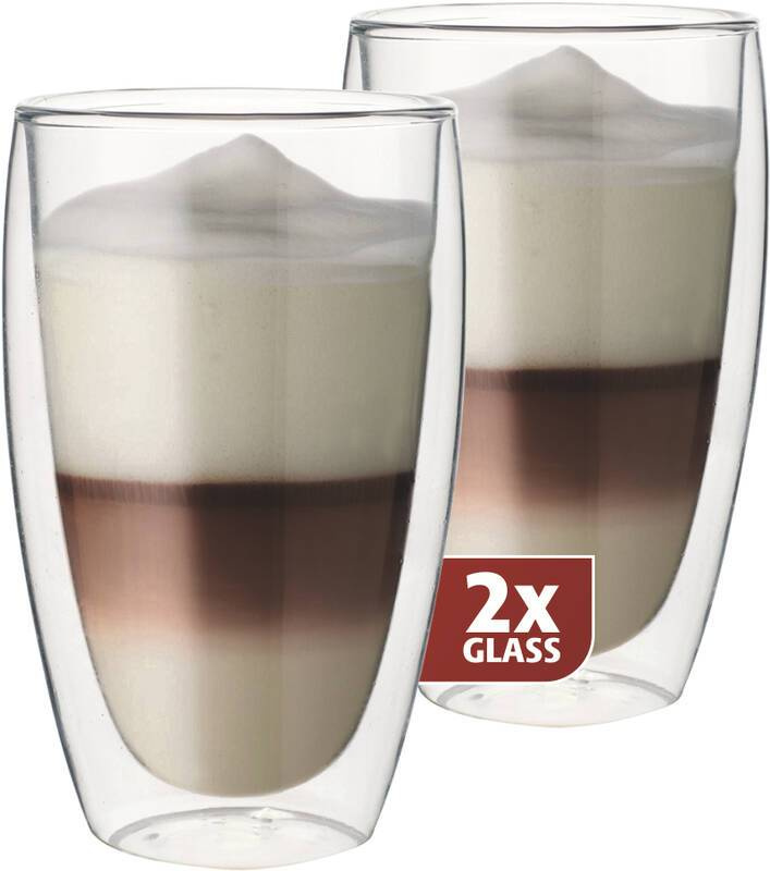 Termosklenice Maxxo DG832 Latté / 380 ml / 2 ks / borosilikátové sklo / transparentní Varianta: ivi1