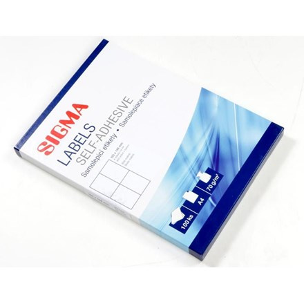 SIGMA Etikety 105 x 148 mm bílé 100 listů 1 ks