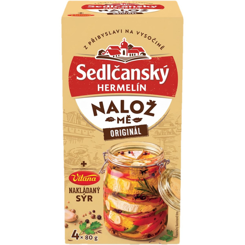 Sedlčanský Hermelín Nalož mě s kořením Vitana, 4 ks