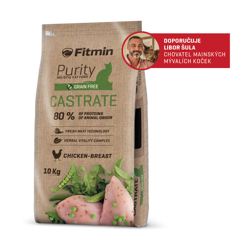 Fitmin kompletní krmivo pro kočky Purity Castrate 10 kg