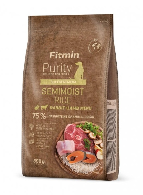 Fitmin dog Purity Rice Semimoist Rabbit&Lamb 0,8 kg