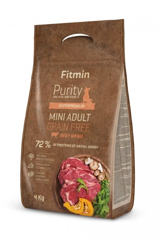 Fitmin kompletní krmivo pro psy Purity Grain Free Adult Mini Beef  4 kg