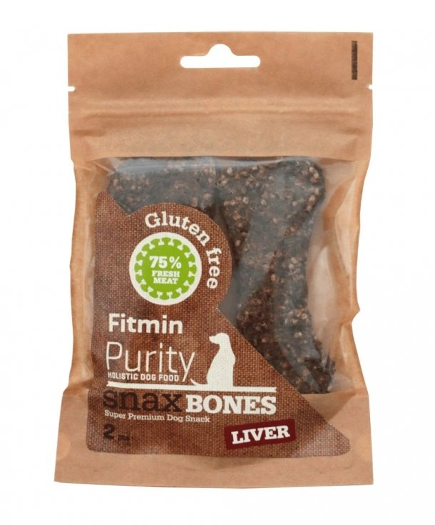 Fitmin dog Purity Snax BONES liver 2 ks